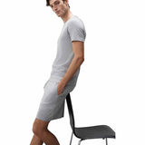 M&S Mens Autograph Pima Cotton Pyjama Shorts, 2XL, Grey Marl