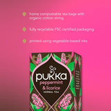 Pukka Organic Peppermint  Licorice Mint Tea x20 Compostable Tea Bags