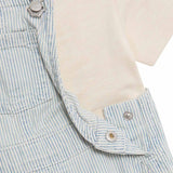 MS Boys 2pc Pure Cotton Striped Bibshort 9-12 Months Blue Mix