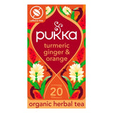 Pukka Turmeric Ginger  Orange Tea x20 Home-Compostable Herbal Tea Bags