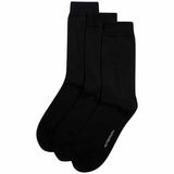 M&S Mens Autograph 3pk Merino Wool Blend Socks, 9-12, Black