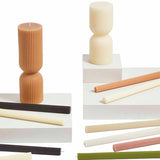 M&S Ridged Dinner Candles, Pastel