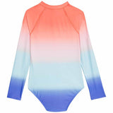 MS Girls Long Sleeve Swimming Costume 8-9 Years Multi