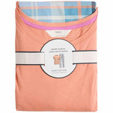 M&S Womens Pure Cotton Printed Pyjama Set, Small, Peach