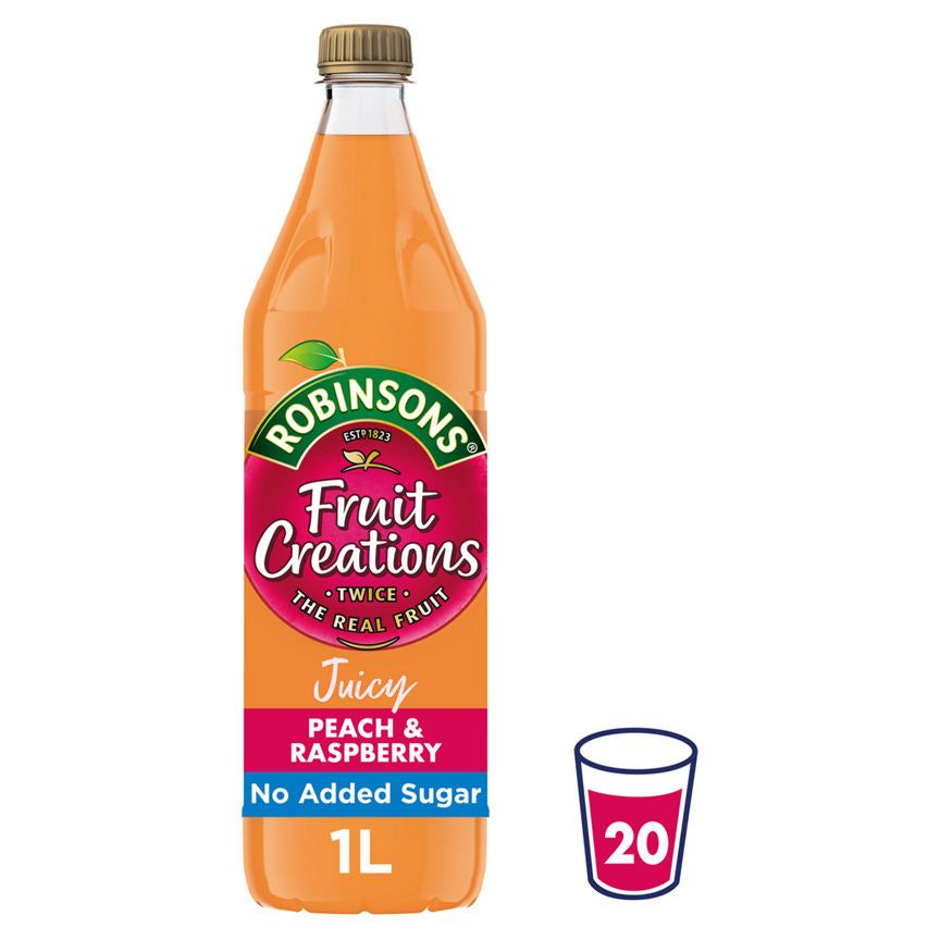 Robinsons Fruit Creations Peach & Raspberry No Added Sugar Squash