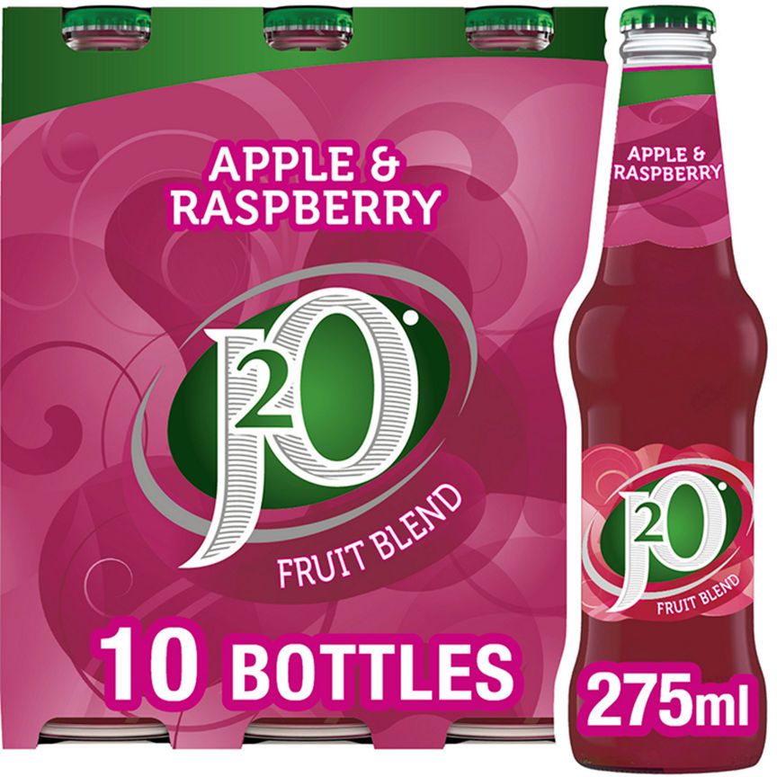 J2O Apple & Raspberry Fruit Blend Bottles