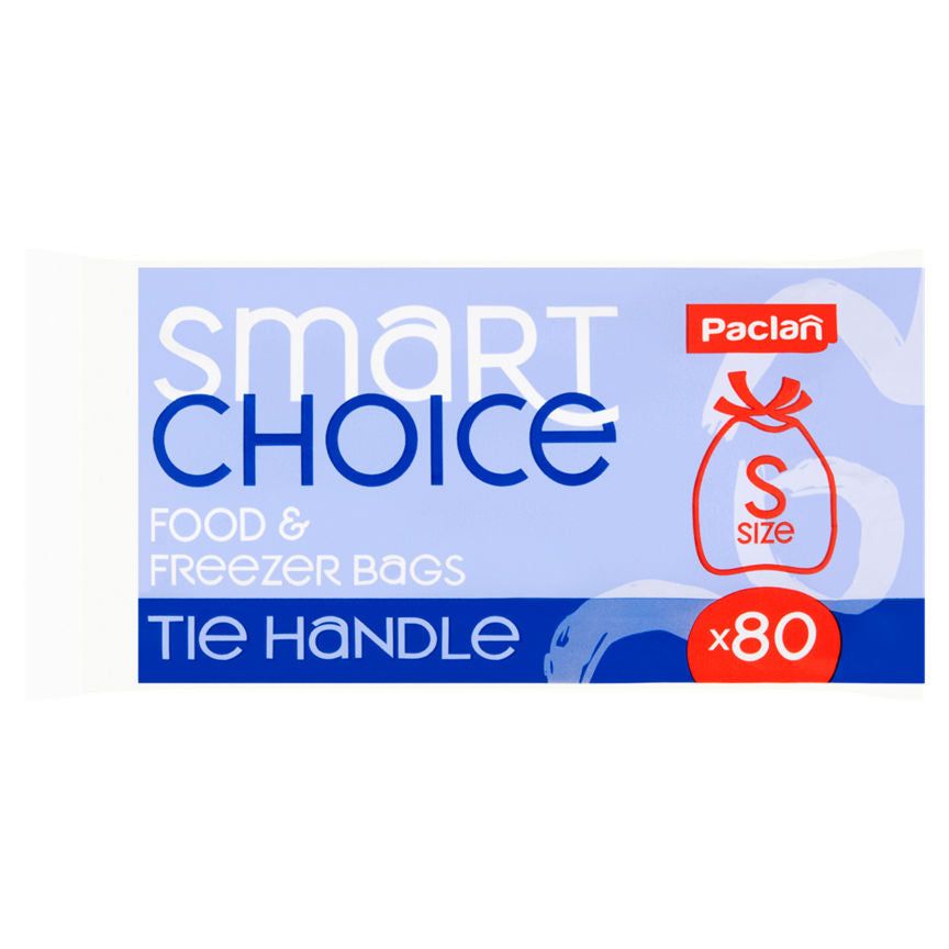 Paclan 80 Smart Choice Food & Freezer Bags Tie Handle GOODS ASDA   