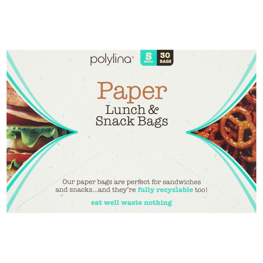 Polylina 30 Small Paper Lunch & Snack Bags