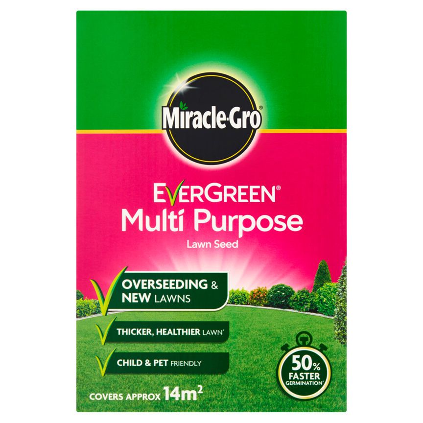 Miracle-Gro Evergreen Multi Purpose Lawn Seed 420g GOODS ASDA   