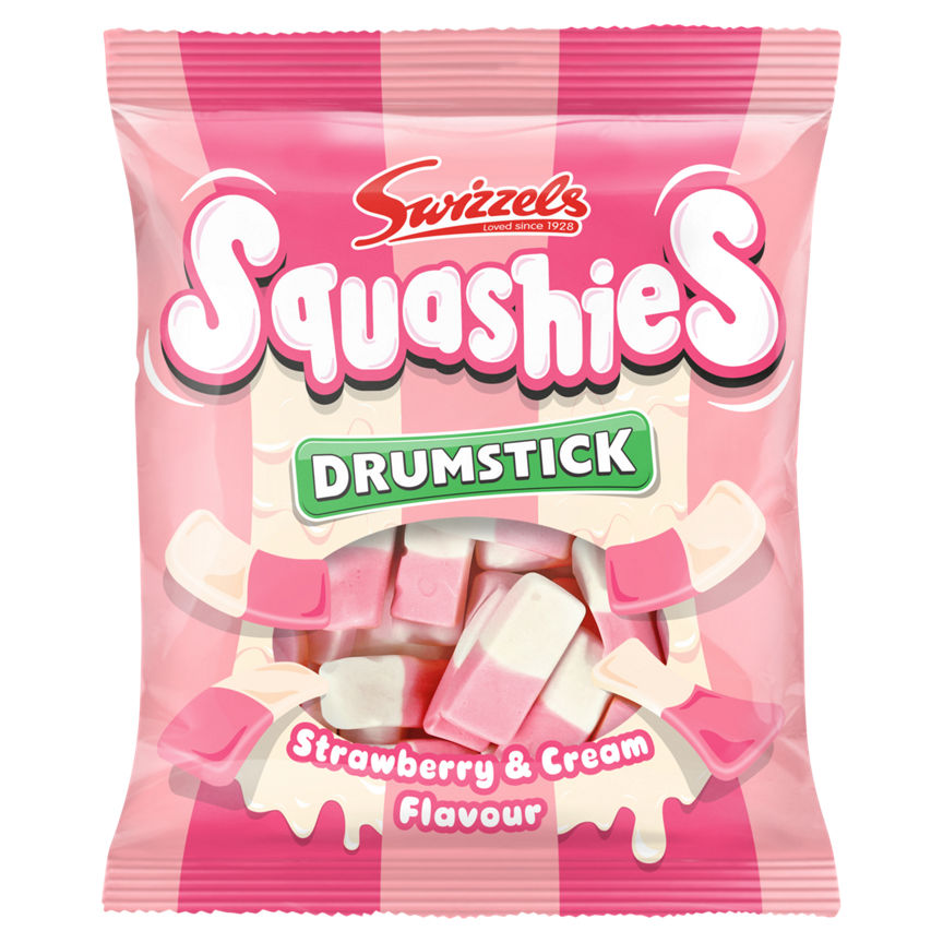 Swizzels Drumstick Squashies Strawberry & Cream Flavour 140g GOODS ASDA   