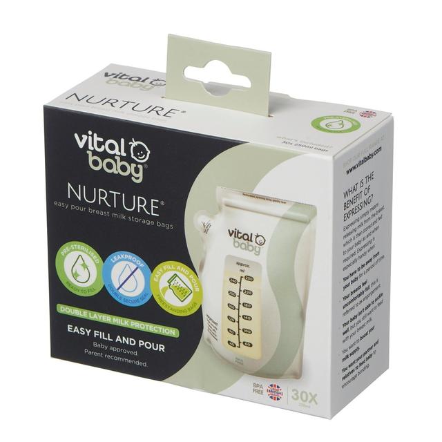 Vital Baby Breast Milk Storage Bags   30 per pack