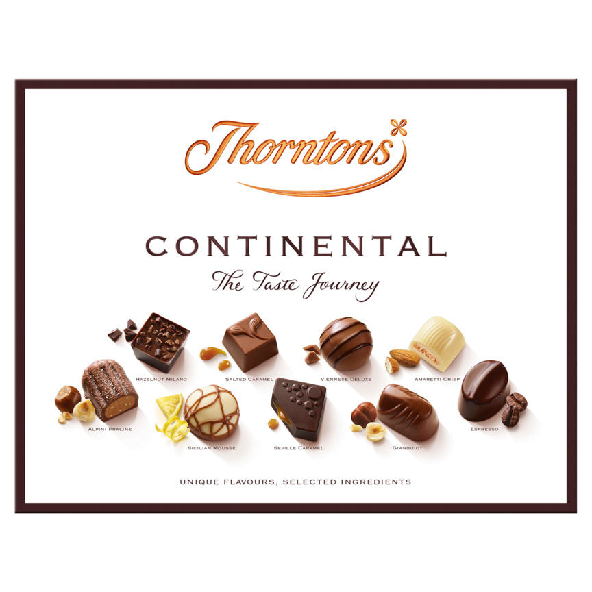 Thorntons Continental Milk, Dark, White Chocolate Gift Box