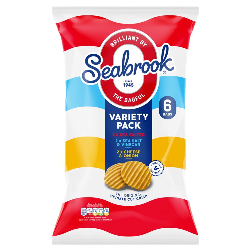 Seabrook Crinkle Cut Variety Multipack Potato Crisps