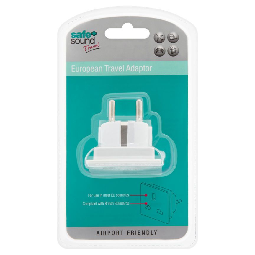 Safe + Sound Travel European Travel Adaptor