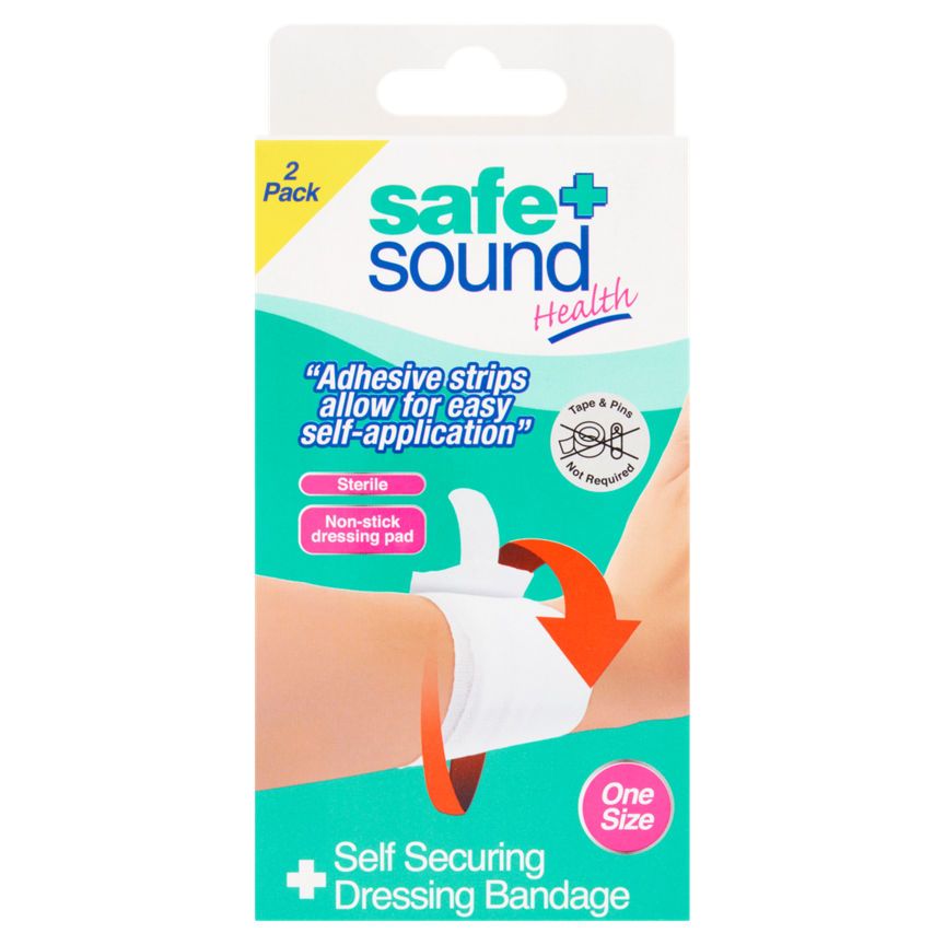 Safe + Sound Health 2 Self Securing Dressing Bandage GOODS ASDA   