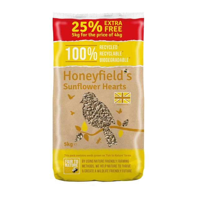 Honeyfield's Sunflower Hearts Wild Bird Food 25% Extra Free   5kg