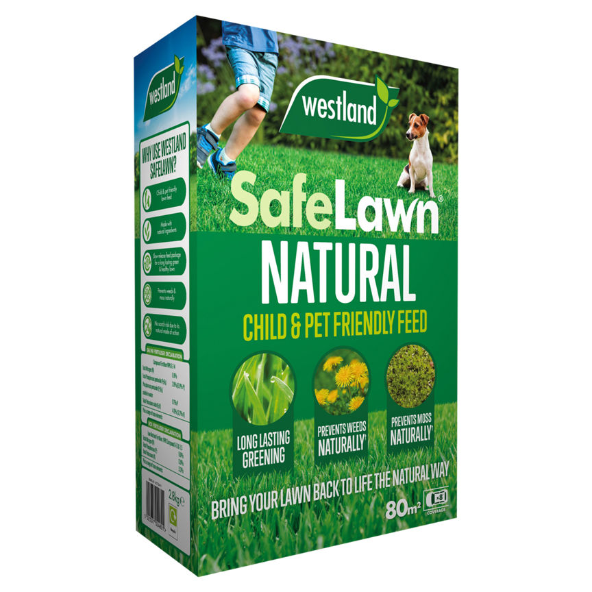 Westland Garden Health SafeLawn Natural Child & Pet Friendly Lawn Feed 2.8kg