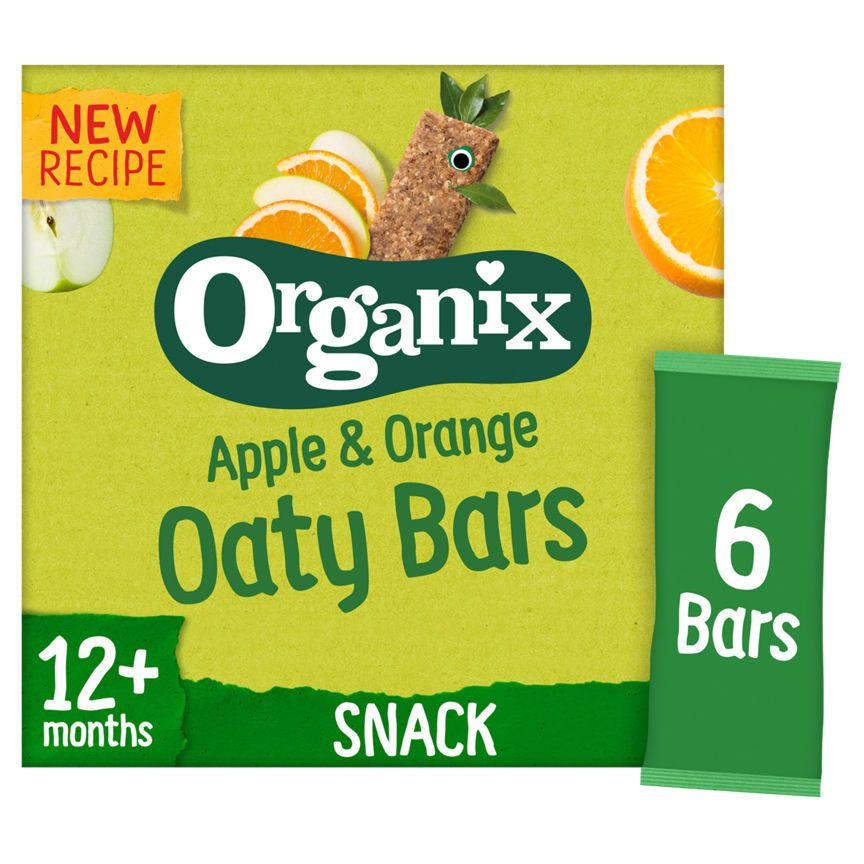 Organix Apple & Orange Soft Oaty Bars 12+ Months 6 x 23g (138g) GOODS ASDA   