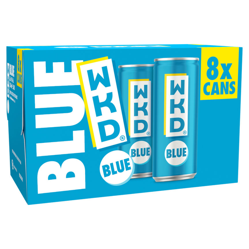 WKD Blue Triple Distilled Vodka Mix 8 x 250ml