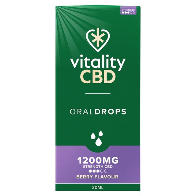 Vitality CBD Berry Oral Drops 1200mg   30ml