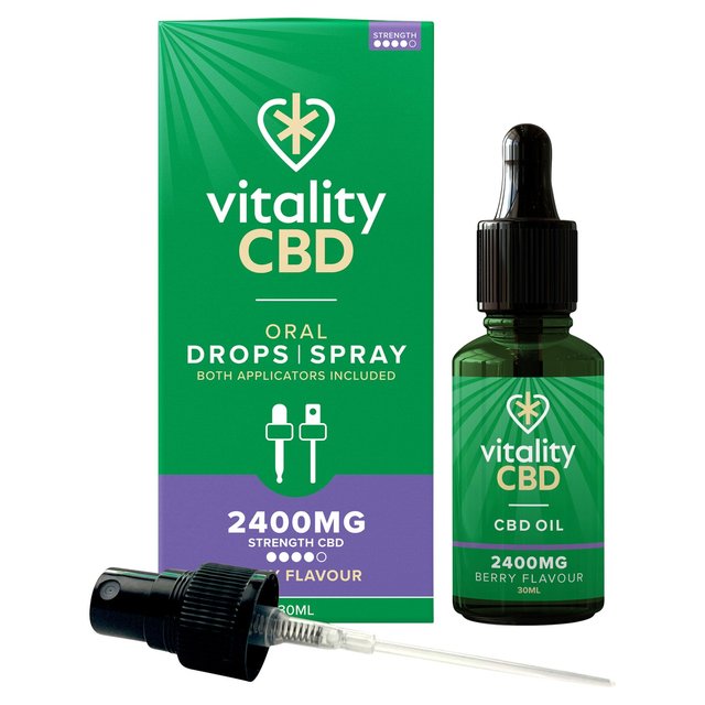 Vitality CBD Berry Oral Spray 2400mg with MCT Oil   30ml