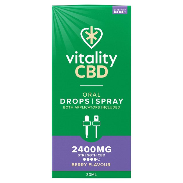 Vitality CBD Berry Oral Spray 2400mg with MCT Oil   30ml