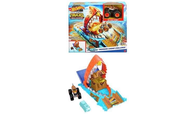 Hot Wheels Monster Trucks Shark Treasure Chomp Playset