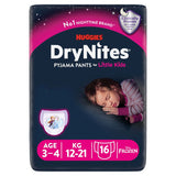 Huggies DryNites 16 Pyjama Pants for Little Kids Age 3-4 Years 12-21kg