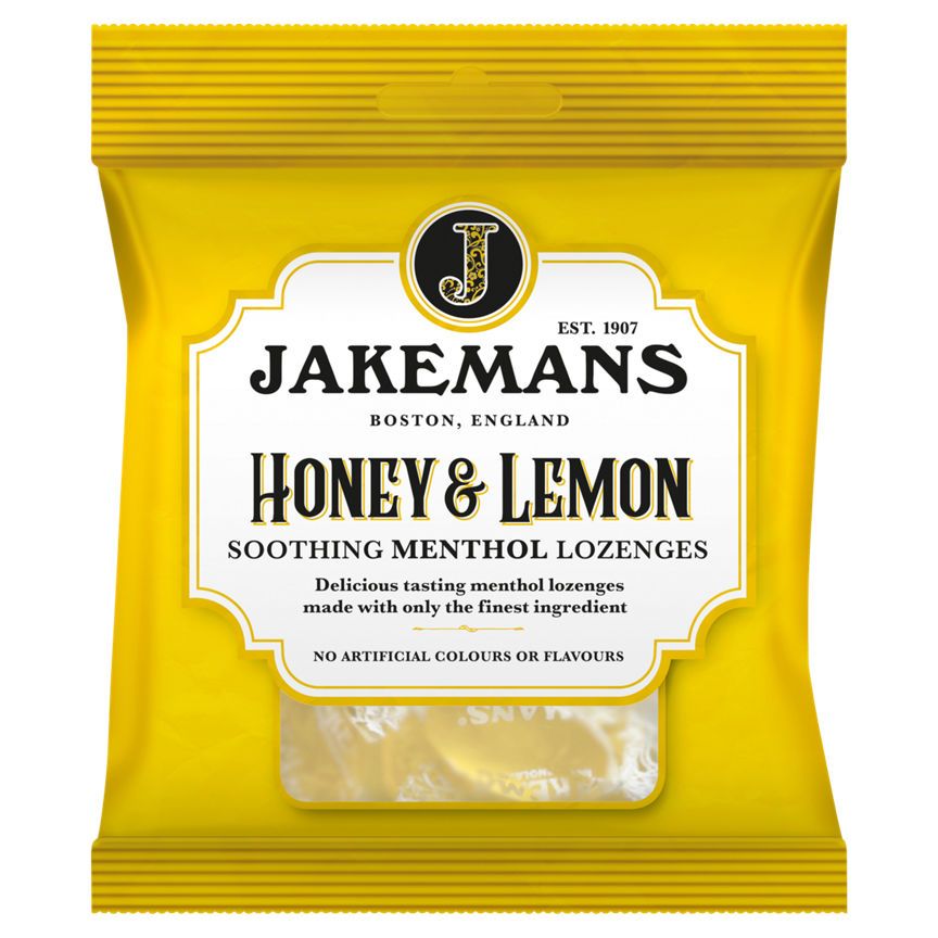 Jakemans Honey &amp; Lemon Soothing Menthol Lozenges 73g