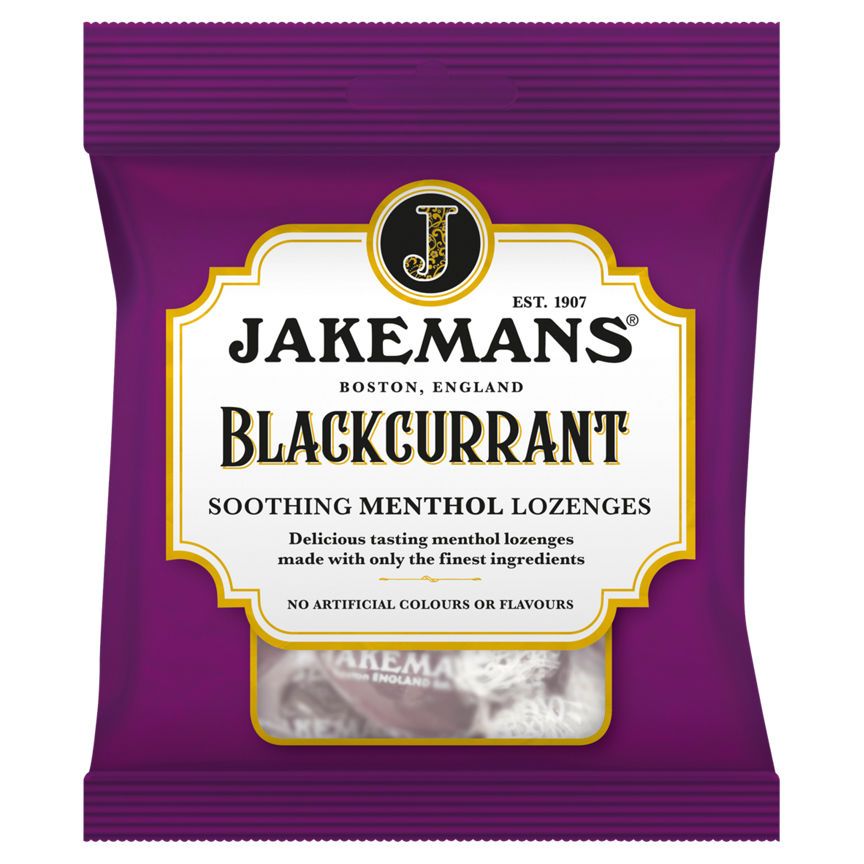 Jakemans Blackcurrant Soothing Menthol Lozenges 73g