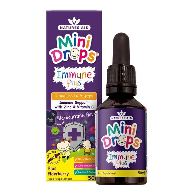 Natures Aid Mini Drops Immune Plus for Infants & Children