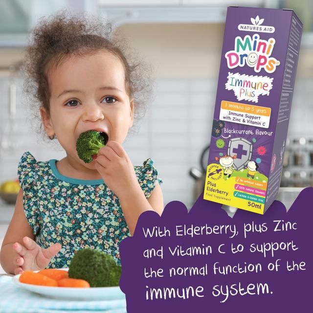 Natures Aid Mini Drops Immune Plus for Infants & Children