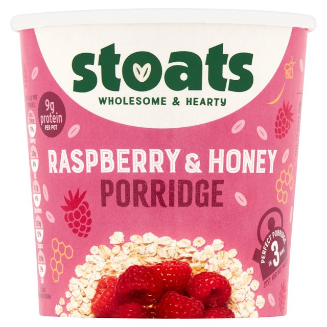 Stoats - Porridge Pot - Raspberry & Honey   60g