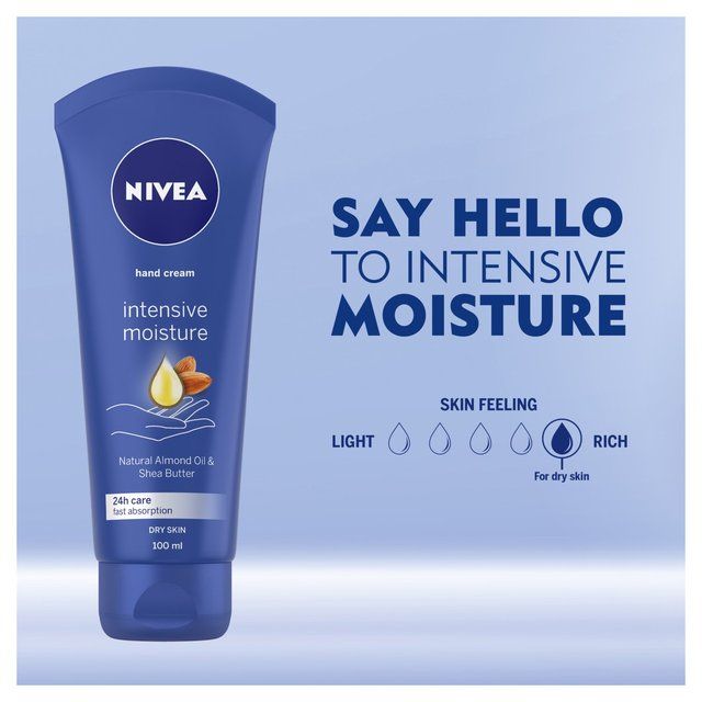 NIVEA Almond Oil & Shea Butter Intensive Hand Cream for Dry Skin   100ml