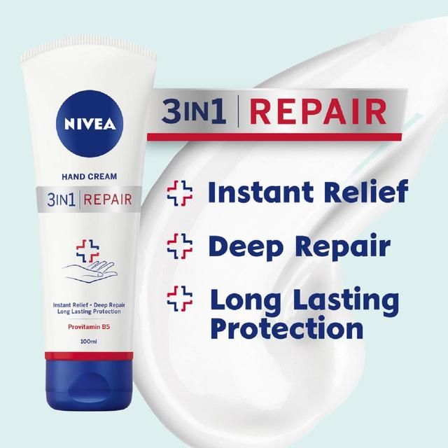 NIVEA 3 in 1 Repair Hand Cream    100ml