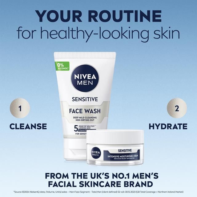 NIVEA MEN Sensitive Intensive Moisturiser Face Cream Gel   50ml GOODS M&S   