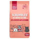 Scrumbles Adults and Seniors Salmon Dry Cat Food   2.5kg GOODS M&S   