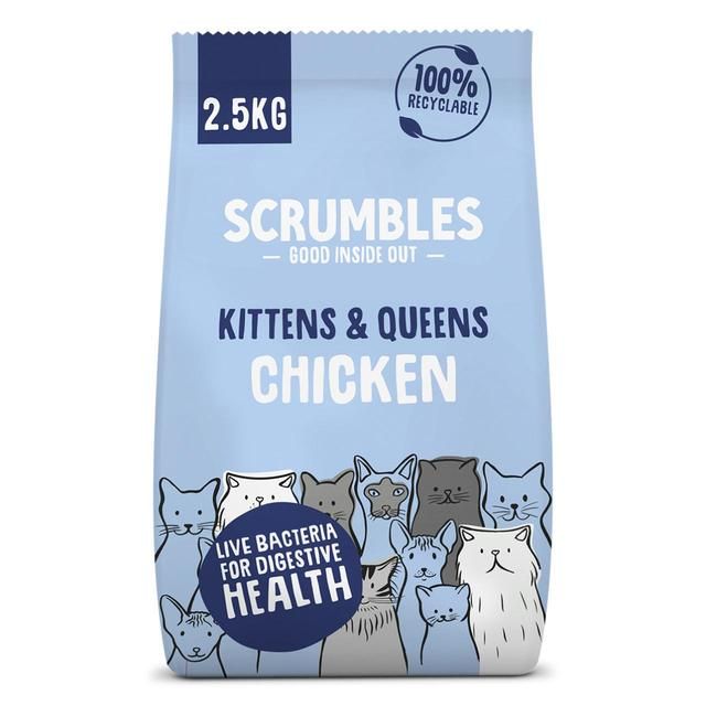 Scrumbles Kitten and Queens Dry Cat Food Chicken   2.5kg GOODS M&S   