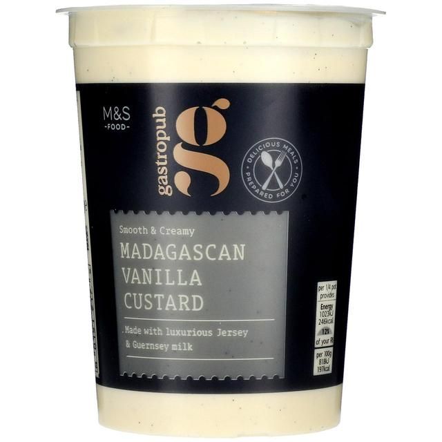 M&S Smooth & Creamy Madagascan vanilla custard   500ml