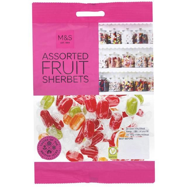 M&S Assorted Fruit Sherbets   225g