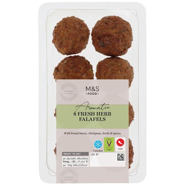 M&S 8 Fresh Herb Falafels   160g