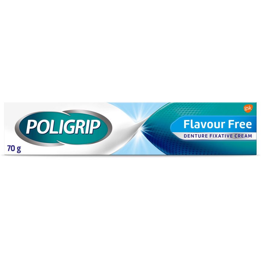 Poligrip Denture Fixative Cream Flavour Free