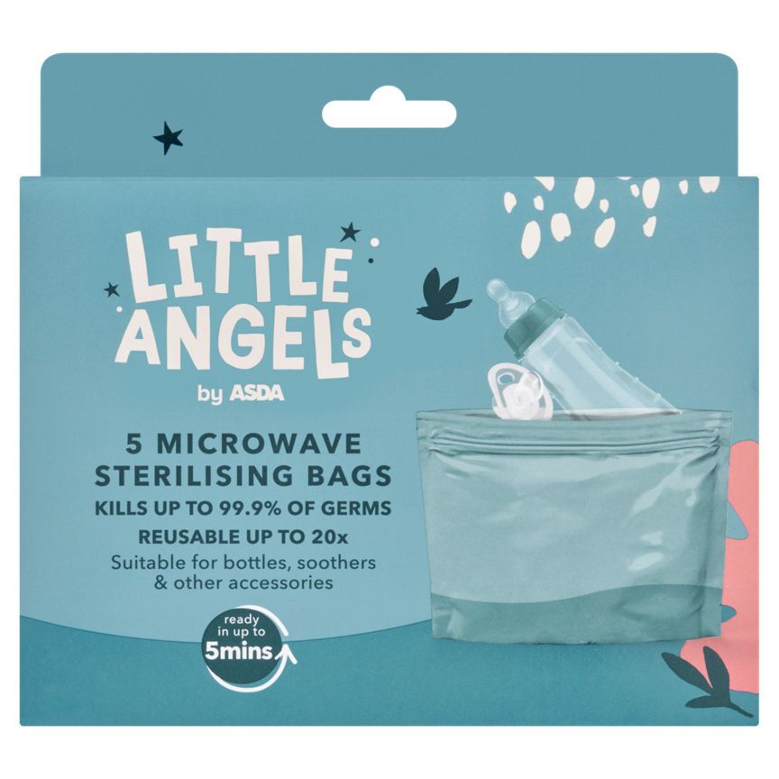 LITTLE ANGELS by ASDA 5 Microwave Sterilising Bags