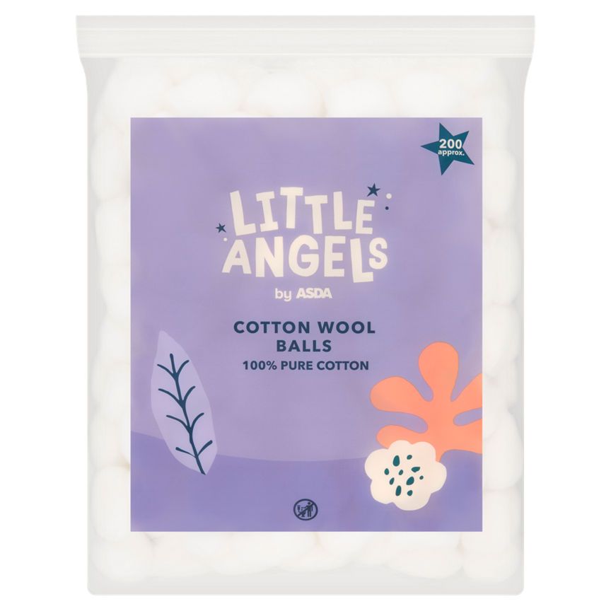 LITTLE ANGELS by ASDA 200 Cotton Wool Balls