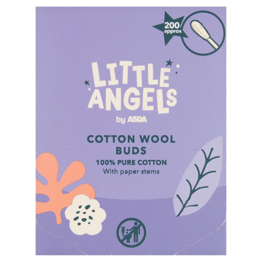 LITTLE ANGELS by ASDA Cotton Wool Buds 200 approx