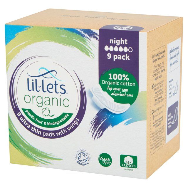 Lil-lets Organic Pads Night   9 per pack GOODS M&S   