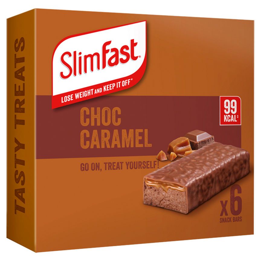 SlimFast Chocolate Caramel Treats Snack Bars 6 Pack