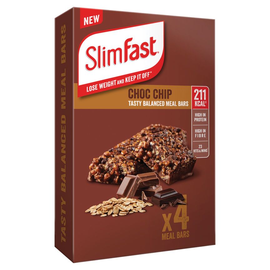 SlimFast Choc Chip Meal Bars 4x