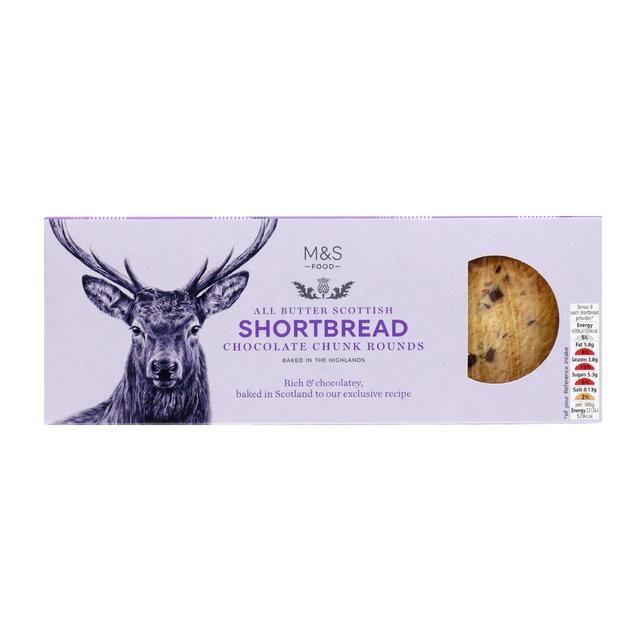 M&S All Butter Choc Chunk Shortbread Rounds   175g GOODS M&S   