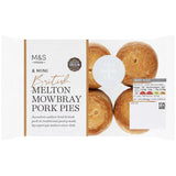 M&S 6 Mini British Melton Mowbray Pork Pies   300g